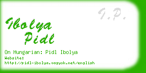 ibolya pidl business card